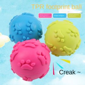3pcs footprint toy ball, sounding toy ball, TPR rubber