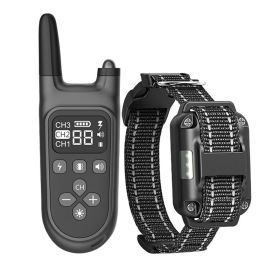 Remote dog collar, waterproof reflective dog collar,