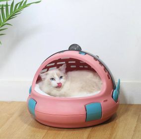 Space Capsule Cat Carrier, Travel Bags, Breathable Mesh Dogs Cage