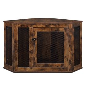 HOBBYZOO Furniture Corner Dog Crate, Pet Crate Furniture