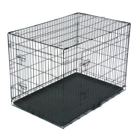 42" Pet Kennel Cat or Dog Folding Steel Crate, Animal Playpen, Wire Metal