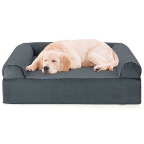 Orthopedic Dog Bed, with Headrest for Large Dogs