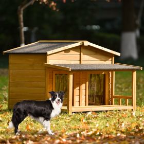 Large Wooden Dog House With Porch