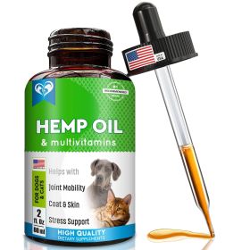 Cat and Dog Hemp Oil, Natural Organic Liquid Medication