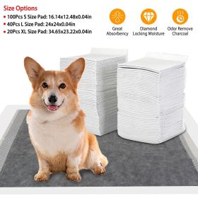 100Pcs Dog Pee Training Pads, Super Absorbent, Leak-proof, Quick Dry (Quantity: 100Pcs, size: S)