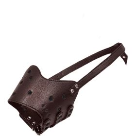 Anti-bite,  Pet Dog Mouth Cover, Bark Stopper Dog Mask (Color: Brown, size: L)