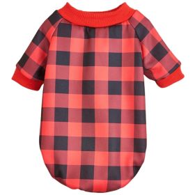 Classic Plaid Patchwork Dog and Cat Hoodies (Type: RedcheckXS)