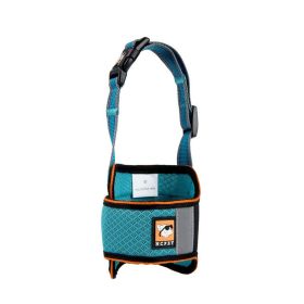 Velcro Dog Muzzle, Adjustable, Breathable, Anti-Bite, Anti-Bark, Cloth Muzzle (Color: Blue, size: M)