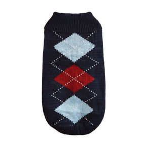Two-Legged Knit Sweater for Dogs (Type: BluecheckXS)