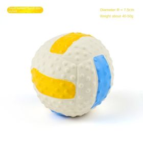 Natural Latex Rubber Dog Balls;  Soft ;  Bouncy & Durable (Colour: Small latex volleyball)