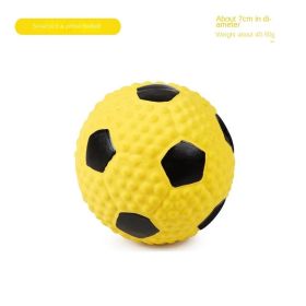 Natural Latex Rubber Dog Balls;  Soft ;  Bouncy & Durable (Colour: Small yellow football)