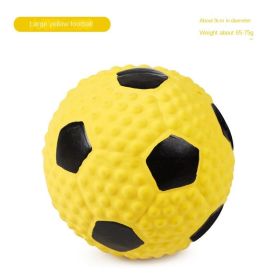 Natural Latex Rubber Dog Balls;  Soft ;  Bouncy & Durable (Colour: Large yellow football)