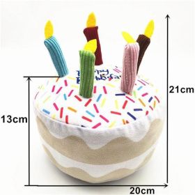 Dog plush toys; pets gnawing bones; sounding toys; teeth cleaning; (Colour: Big cake)