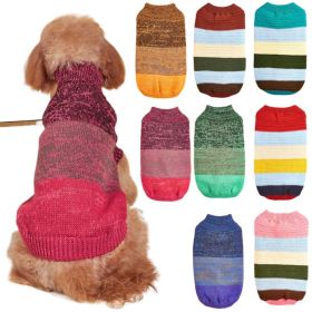 Horizontal Two-Legged Pet Warm, Striped Color Knit (Type: RedstripeS)