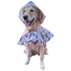 Waterproof Cape for Large and Small Dogs, Windproof Raincoat, Poncho for Pets (Type: FeatherS)