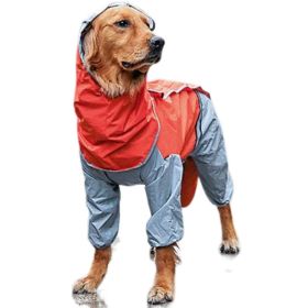 Four-Legged, Waterproof All-Inclusive, Raincoat for Pets (size: ORANGRGRAY-7XL)