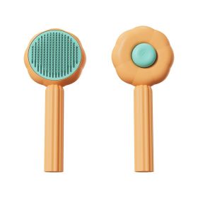 Aiwo cat comb, pet needle comb, (Specifications: individual, Colour: Sunflower Comb - Orange)