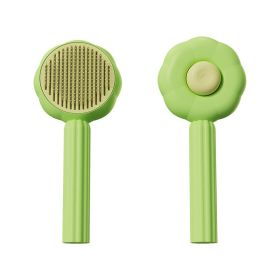 Aiwo cat comb, pet needle comb, (Specifications: individual, Colour: Sunflower Comb - Green)