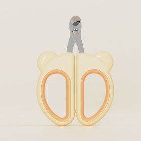 cat and dog full nail clippers, double hole small blind clippers, (Specifications: individual, Colour: Yellow)