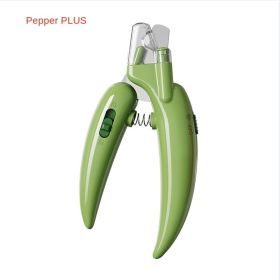 Ai Wo Pet Nail Knife, LED Blood Thread, (Specifications: Pepper Green PLUS)