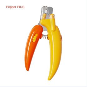 Ai Wo Pet Nail Knife, LED Blood Thread, (Specifications: Pepper Yellow - PLUS)