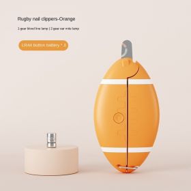 New pet nail clippers, dog or cat nail clippers, LED electric nail sharpeners, (Specifications: individual, Colour: Rugby Nail Clips - Honey Orange)