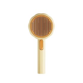 Pumpkin comb, cat comb, dog needle comb, floating hair remover, (Colour: Sunflower Comb - Egg Yolk)