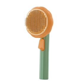 Pumpkin comb, cat comb, dog needle comb, floating hair remover, (Colour: Pumpkin Comb - Green)