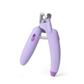 Ai Wo Pet Nail Clipper, LED Electric Nail (Specifications: Purple (Purple Lamp Cat Moss))