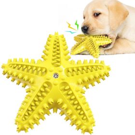 Sea Star Shaped Dog Toothbrush with Sound (Ships From: CN, Color: B)