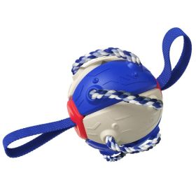 Dog Soccer Ball ,Outdoor Training Ball for Puppy Dog Chew (Color: Blue)