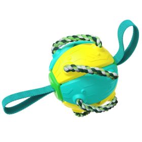 Dog Soccer Ball ,Outdoor Training Ball for Puppy Dog Chew (Color: Yellow)