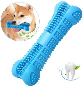 Chew Toy Stick with Toothpaste Reservoir, Natural Rubber Dog Dental Chews (Color: Blue)