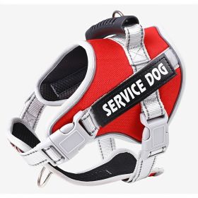No Pull Service Dog Vest Harness For Dog & Cat; Breathable Soft Dog Vest Harness For Outdoor Walking (Color: Red, size: Xs)