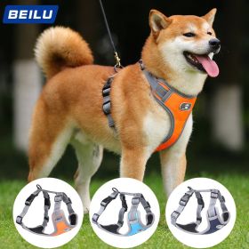 dog Harnesses; Pet Traction Rope Mesh Breathable Big Dog Chest Strap Vest Reflective Dog Rope Spot Wholesale (Specification (L * W): S (6-12 kg), Colour: Orange)