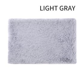 Dog Bed And Extra Matching Cover Sheet Dog Crate Pad Ultra Soft Dog Bed Mat Washable Pet Kennel Bed With Non-Slip Bottom Fluffy Plush Sleeping Mat For (Color: Light Gray, size: Xl)