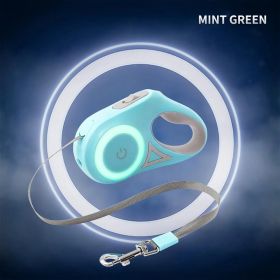 3 And 5M Dog Leash Light Retractable Pet Leads Traction Rope Belt Durable Large Dog Walk Run Leash Lead Automatic Cat Lead Extension (Color: Green, size: 3m)