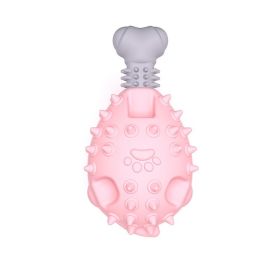 Dog Chew Toys, Indestructible, Durable Squeaky Teeth Grinder (Color: Pink)