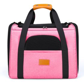 Portable Cat Carrier,  Airline Approved (Color: Pink)