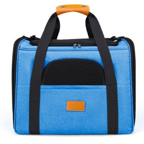 Portable Cat Carrier,  Airline Approved (Color: Blue)
