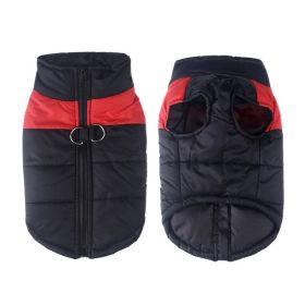 Windproof,  Waterproof Dog Jacket, Warm Dog Vest, Cold Weather Pet Apparel (Color: Red, size: 2Xl)
