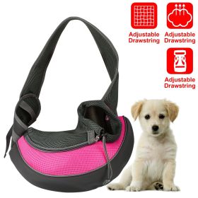 Pet Carrier for Dogs or Cats, Hand Free Sling Adjustable Padded Strap Tote Bag (Color: Pink, size: S)
