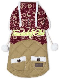 Touchdog Snowadayz Pom Pom, Pet Hooded Sweater (size: Medium - (JKTD8YRDMD))