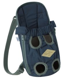 Fashion Designer Front and Backpack Dog Carrier (Color: Navy, size: small)