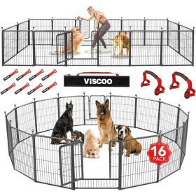 Dog Playpen Outdoor Dog Pen Indoor 16 Panels 32" H Metal Dog Fence Outdoor Pet Fence Freight Free Supplies Kennel Cages Products (size: 16 Panels 40 H)
