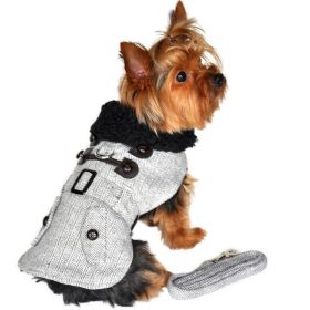 Herringbone Dog Coat Harness with Matching Leash (size: X-Small)