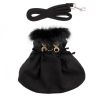 Dog Coat Harness  Fur Collar with Matching Leash