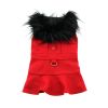 Dog Coat Harness and Fur Collar with Matching Leash